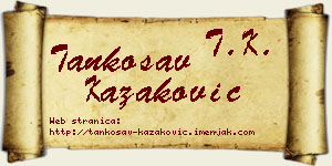 Tankosav Kazaković vizit kartica